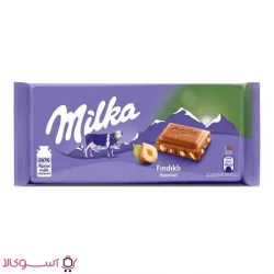 شکلات شیری میلکا مدل فندقی 100 گرمی