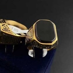 قیمت انگشتر مردانه ژوپینگ طلایی