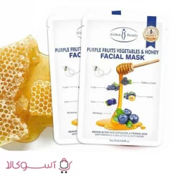 ماسک ورقه ای صورت آیچون بیوتی مدل عسل و میوه های بنفش